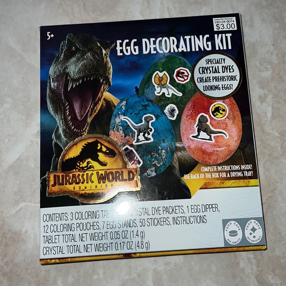 Nwt 4pc Jurassic Park egg decorating Kit - Picture 2 of 6
